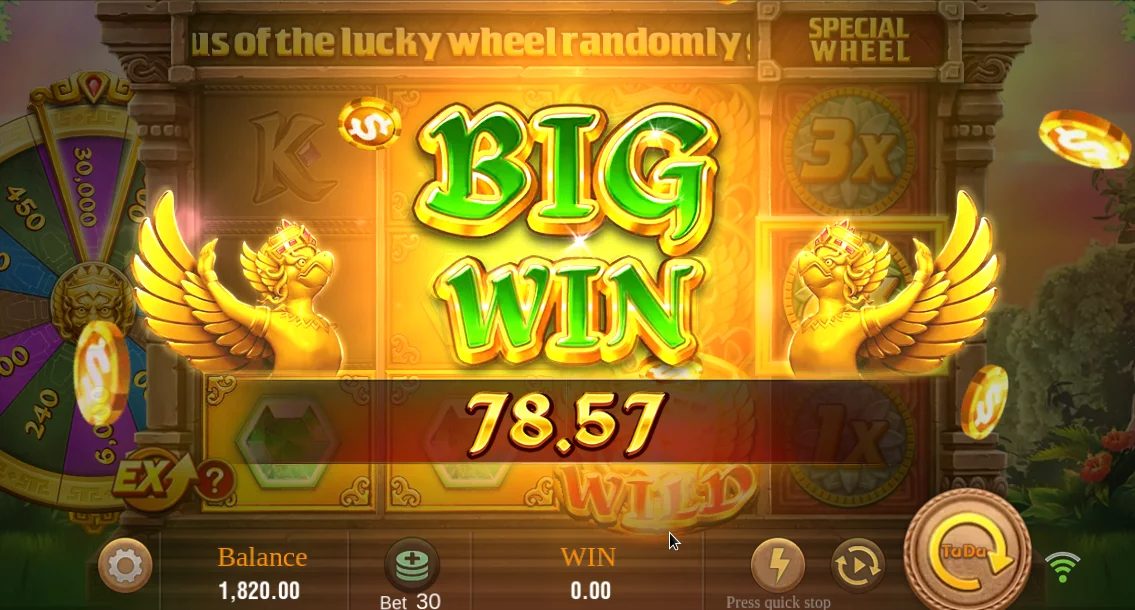 Fortune Gems 2 gameplay with gem symbols on reels